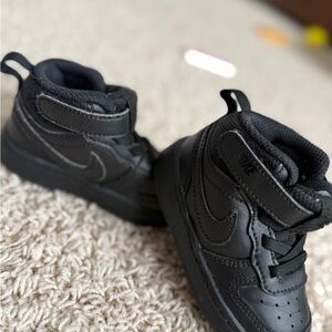 Nike Kids Black High-Top Sneakers